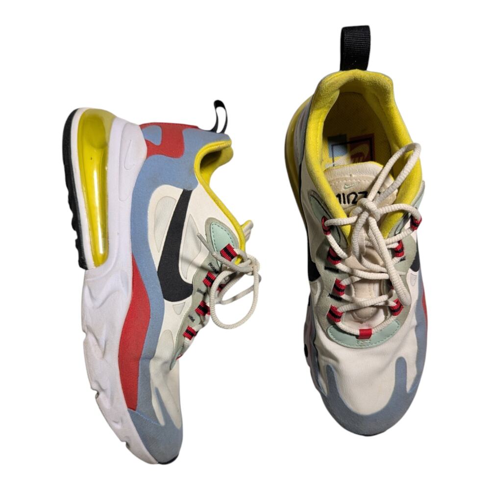Nike Women's Air Max 270 React Bauhaus Primary Color Low Top Sneakers Sz 7